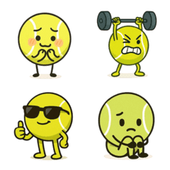 Cute tennis ball emoji