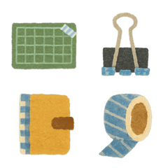 ほっこりかわいいちぎり絵　文房具