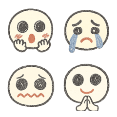 へたかわクレヨン表情絵文字