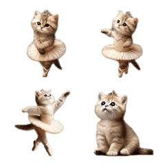 แสตมป์นักเต้นบัลเล่ต์ของลูกแมว Minuet