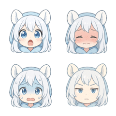 눈다람쥐 소녀 귀여운 이모지 모음