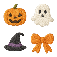 Halloween & Autumn Embroidered Emojis
