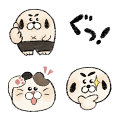 まゆ毛犬とミケねこのゆかいな絵文字2