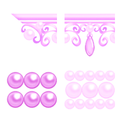 ライン絵文字 vol.20 真珠アートピンク