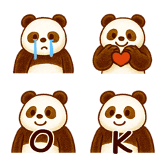 かわいいパンダ+26英語（茶色）