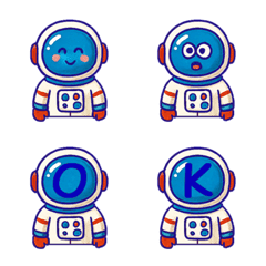 かわいい宇宙飛行士+26英語（青）