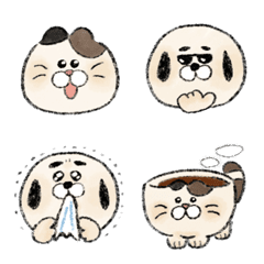 まゆ毛犬とミケねこのゆかいな絵文字