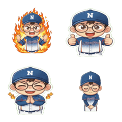 N野球部　めがね君