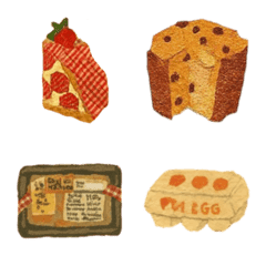 ほっこりかわいいちぎり絵　マステ　食品