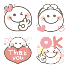 ふんわり可愛いリアクション絵文字♡