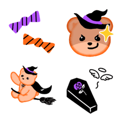 動く！ハロウィンくまちゃん【絵文字】