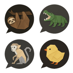 Speech-Bubble Emojis Origami Animals