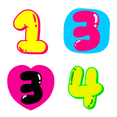 Emoji Numbers Colorful v23