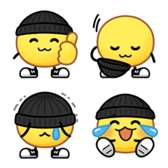 SMILEY EMOJI[KNIT CAP and SNEAKERS]