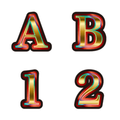 Alphabet-2, Mincho, 10 Red, Emoji