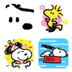 【英文版】搶眼！粗線條版的Snoopy動態表情貼