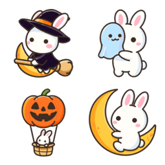 Halloween Bunny-Pumpkin & Magic