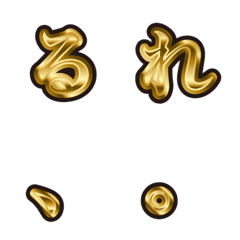 1 gold, 2 hiragana, 2 emoji