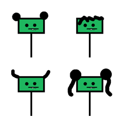 pixel green head