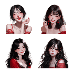 Pretty girl in reg emoji