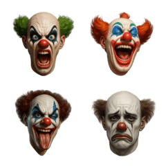 Emoji of mad clown