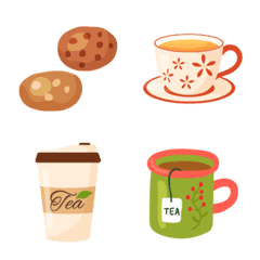 cute Leisurely afternoon tea emoji1