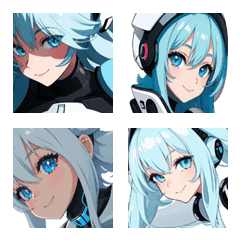 アンドロイドAI(アイ)すまし顔絵文字
