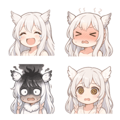 케모미미 소녀 폭주 이모티콘