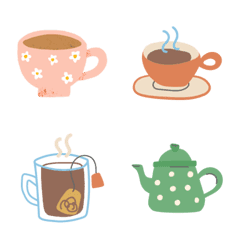 cute Leisurely afternoon tea emoji2