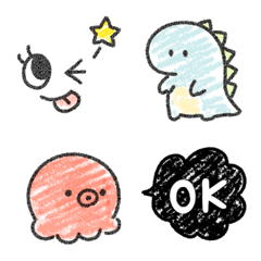 手書きみたいなラクガキ絵文字