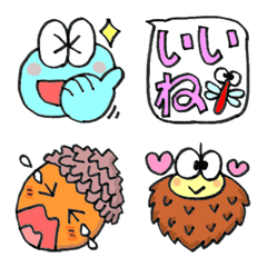 秋のおへそがえる絵文字