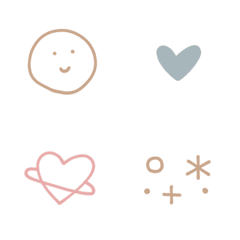 ＊くすみ線画絵文字＊