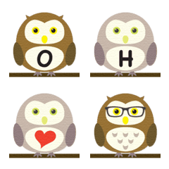 フクロウのアルファベット