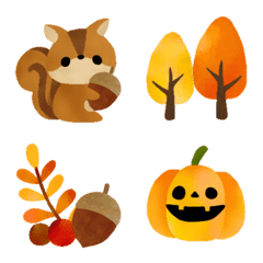 動く！ほんわか可愛い秋絵文字