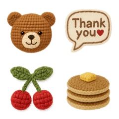 Amigurumi-style emoji_teddy bear