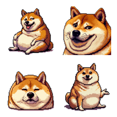 冷笑系の太っちょ柴犬 絵文字