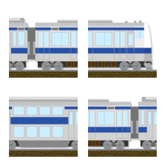 東京 紺色の電車と駅名標〔2階建て車両〕
