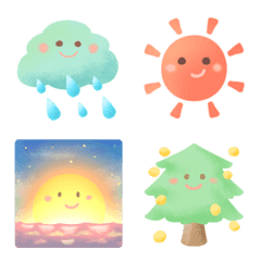 パステル可愛い♡にこにこ天気の絵文字