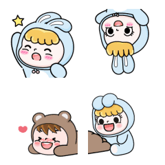 蹦蹦跳的兔兔妞❤動態表情貼5