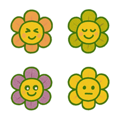 かわいい小さな花の日常（緑）