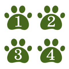 軟Q貓咪肉球數字符號1-40-綠色3