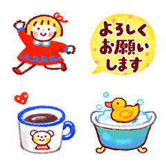 絵本のような♡絵文字　日常編