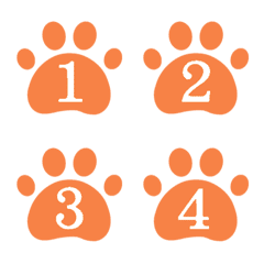 軟Q貓咪肉球數字符號1-40-橘色2