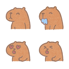 可愛水豚君的每日情緒-奶茶色