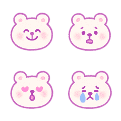 可愛小熊熊的每日情緒-紫色