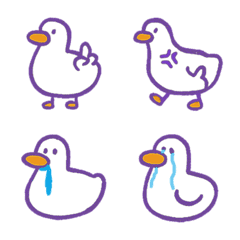 可愛鴨子的每日情緒-紫色