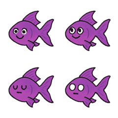金魚の日々の喜びと悲しみ（紫）