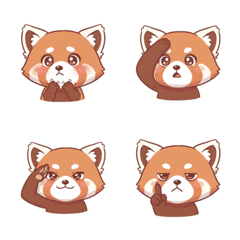 장난꾸러기 레서판다의 재미있는 이모지