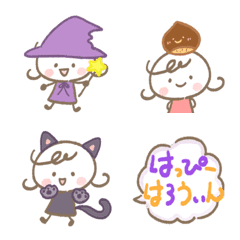 It's autumn.Halloween girl