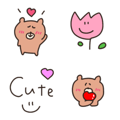 rough emoji cute lovely bear